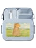 Mr. & Mrs. Panda Bento Box Alpaka Fahne Design ohne Spruch in Blau Pastell