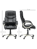 HOMCOM Bürosessel-L53 x W51 x H(114–124)cm-Schwarz