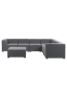 Beliani 7-tlg Lounge Set AREZZO in Grau/Schwarz rechtsseitig