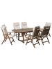 Beliani 7-tlg Gartentisch Set AMANTEA PREMIUM in Braun/Beige