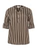 KAFFE curve Langarm-Bluse KCsida Regular fit in Major_Brown/ Beige Stripe