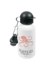 Mr. & Mrs. Panda Kindertrinkflasche Tintenfisch mit Spruch in Weiß