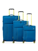 Roncato Move 4 Rollen Kofferset 3-teilig mit Dehnfalte in blu laguna
