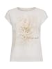 CARTOON Rundhals-Shirt mit Placement in Patch Cream /Khaki