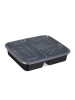 relaxdays 20 x Meal Prep Box in Schwarz/ Transparent