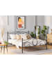 Beliani Doppelbett LYRA in Schwarz - (W) 147 x (H) 103 x (L) 211 cm