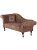 Beliani Chaiselongue LATTES in Braun - (W) 188 x (H) 87 x (L) 59 cm linksseitig