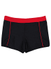 Aquarti Jungen Kinder Badehose Seitliche Paspel in schwarz/rot