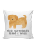 Mr. & Mrs. Panda kuschelkissen 40x40 Hund Flauschig mit Spruch in Weiß