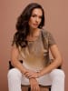 creation L Druckbluse in sand-goldfarben-bedruckt
