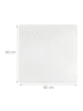 relaxdays Bodenschutzmattein Transparent - (B)90 x (T)90 cm