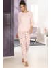 VIVANCE DREAMS Pyjama in rosa-gemustert