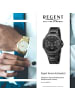 Regent Armbanduhr-Analog schwarz groß (ca. 42mm) Regent Metallarmband