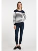 DreiMaster Maritim Damen Strickpullover in Marine Wollweiss