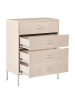Beliani Büroschrank ENAGO in Beige - (W) 80 x (H) 102 x (L) 40 cm