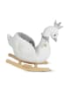 Moni Schaukeltier Schwan aus Holz in weiß