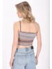 myMo Women Top in blue multicolor