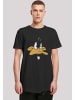 F4NT4STIC Long Cut T-Shirt Looney Tunes Daffy Duck Big in schwarz