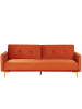 Beliani 3-tlg 3-Sitzer Sofa LUCAN in Orange/Gold