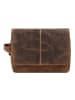 Greenburry Vintage Kulturbeutel Leder 27 cm in brown