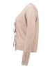 Hailys Cardigan mit Bindebändern und V Ausschnitt in Beige