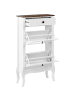 Beliani Schuhschrank NUNDLE in Weiß/Braun - (W) 60 x (H) 108 x (L) 24 cm