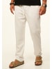 CARISMA Stoffhose - als Sommerhose mit Gummibund & Kordel im Chinohose Stil in Weiß