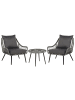 Beliani 3-tlg Bistro Set LAURETO in Grau