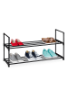 relaxdays Schuhregal "2 Ebenen" in Schwarz - (B)92 x (H)38 x (T)30 cm