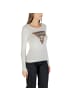 Guess Creme Baumwolle Langarmshirt