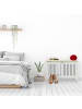 relaxdays Sitzbank in Weiß - (B)78 x (H)56 x (T)39 cm