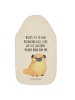 Mr. & Mrs. Panda Wärmflasche Mops mit Spruch in Weiß