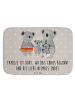 Mr. & Mrs. Panda Badteppich Koala Familie mit Spruch in Grau Pastell