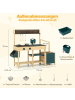 COSTWAY Matschküche Kinder Outdoor mit Pflanzkasten in Hellbraun