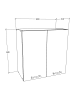 ebuy24 Küchenoberschrank Esilo Braun 60 x 31 cm