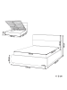 Beliani 2-tlg Doppelbett BONIFACIO in Grau/Schwarz