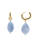 Steel_Art Creole mit Anhänger Dione goldfarben in blau