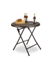 relaxdays Gartentisch Bastian in Braun - (H)74 x ø80 cm