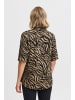 Fransa T-shirt FRFLORA Regular fit in Walnut w. Black AOP AO24