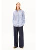 armedangels Hemdbluse Stripe Loose in hellblau bordeaux - 0002