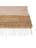 Beliani Geflochtener Teppich MIRZA in Beige/Rosa - (W) 160 x (H) 0.6 x (L) 230 cm