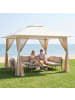 COSTWAY Pop Up Pavillon 4x4 m in Beige