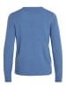 Vila Dünner Strickpullover Basic Stretch Sweater VIRIL in Blau-2