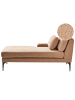 Beliani Chaiselongue EWRON in Beige/Schwarz - (W) 150 x (H) 70 x (L) 72 cm