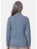 GOLDNER Kurzgröße:  Troyer-Pullover mit Reißverschluss in rauchblau / melange