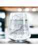 Mr. & Mrs. Panda Trinkglas Hund Flauschig mit Spruch in Transparent