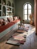 KADIMA DESIGN Teppich Wolle für Fußbodenheizung HALLEIN modern Wohnzimmer in Grau-Rosa