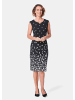 GOLDNER Elegantes Kleid mit modischem Druck in schwarz / cremeweiß / geblümt