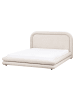 Beliani Doppelbett LAVARDENS in Beige/Schwarz - (W) 185 x (H) 107 x (L) 222 cm