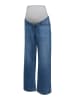 mama licious Umstandsjeans mit weitem Bein in Medium Blue Denim